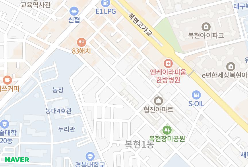대구광역시 북구 복현동 동양 위치·실거래 시세 지도