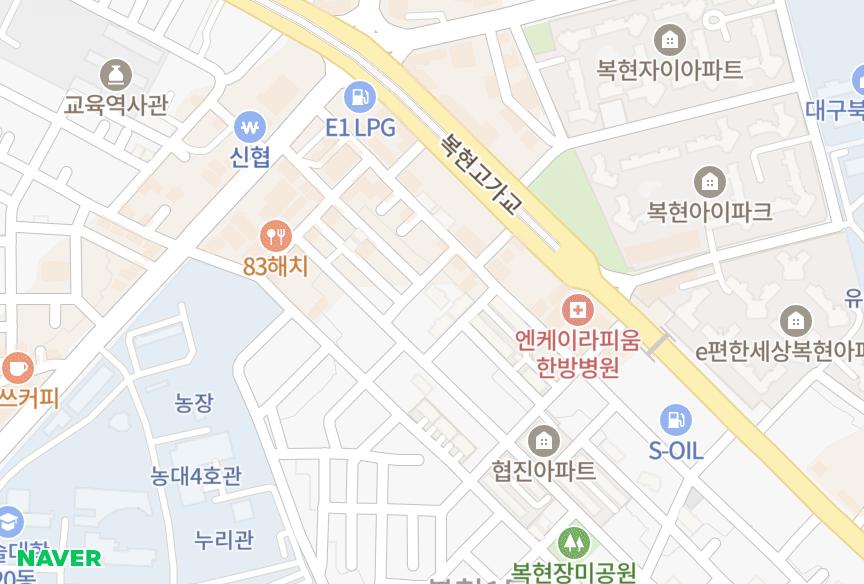 대구광역시 북구 복현동 (417-2) 위치·실거래 시세 지도