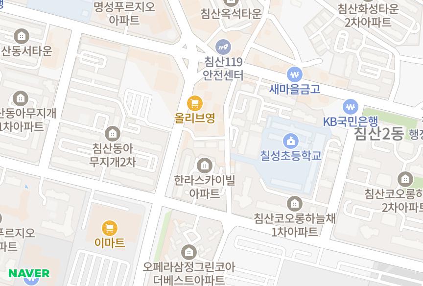 대구광역시 북구 침산동 그랜드캐슬 위치·실거래 시세 지도