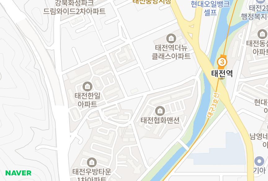 대구광역시 북구 태전동 태전하이빌 위치·실거래 시세 지도