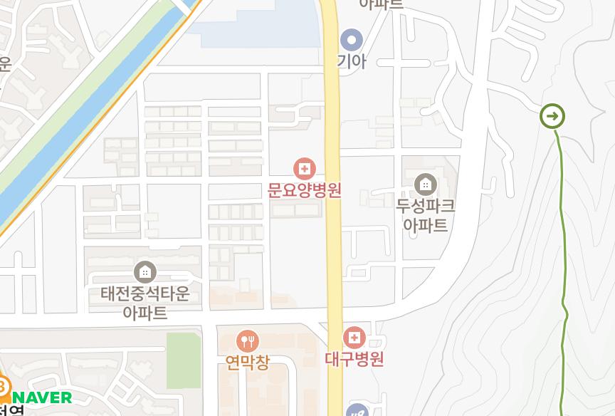 대구광역시 북구 태전동 더트라움A 위치·실거래 시세 지도