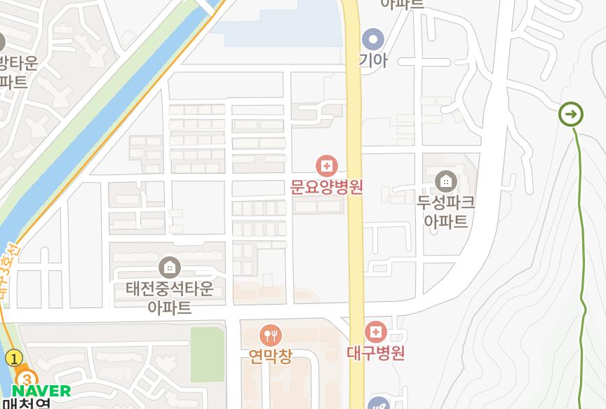 대구광역시 북구 태전동 더트라움B 위치·실거래 시세 지도