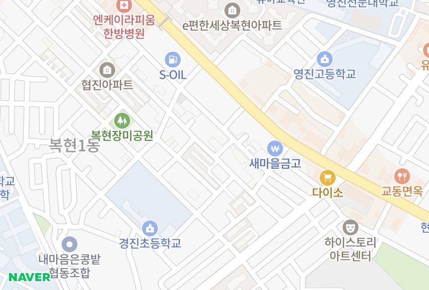 대구광역시 북구 복현동 복현센스빌 위치·실거래 시세 지도