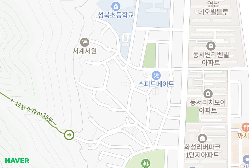 대구광역시 북구 서변동 서변 위치·실거래 시세 지도