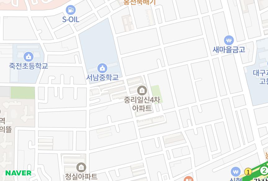 대구광역시 서구 중리동 중리일신4차 위치·실거래 시세 지도