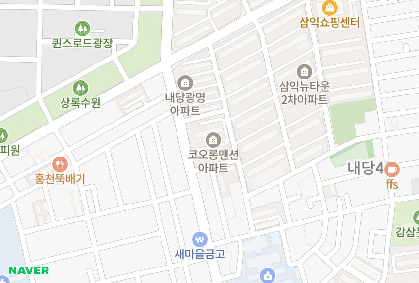 대구광역시 서구 내당동 코오롱 위치·실거래 시세 지도