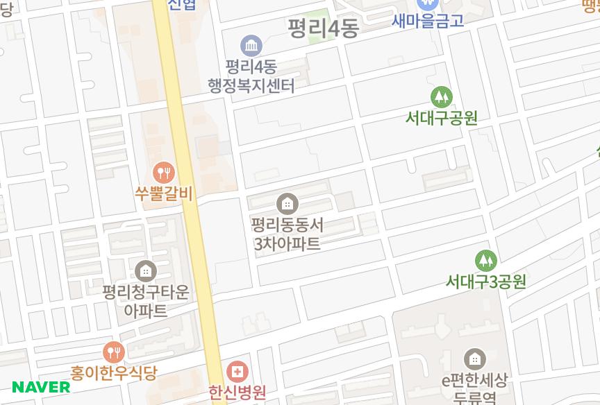 대구광역시 서구 평리동 평리동서3차 위치·실거래 시세 지도