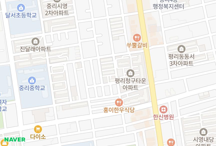 대구광역시 서구 평리동 동서1차 위치·실거래 시세 지도