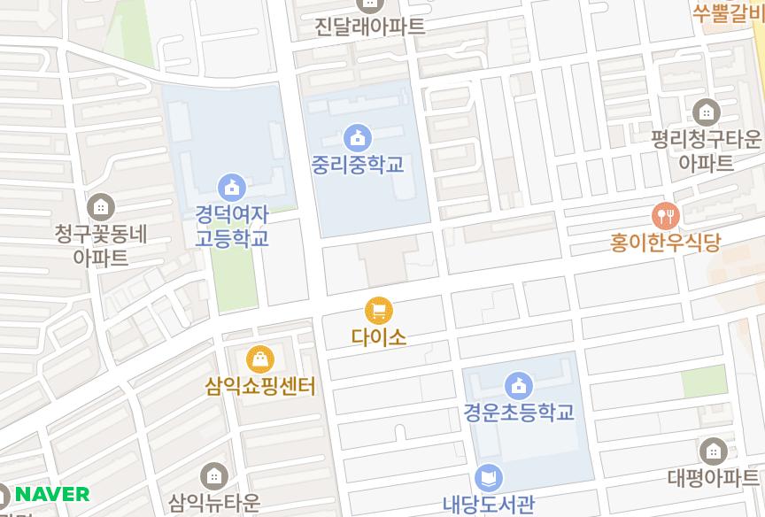 대구광역시 서구 중리동 다산하트빌 위치·실거래 시세 지도