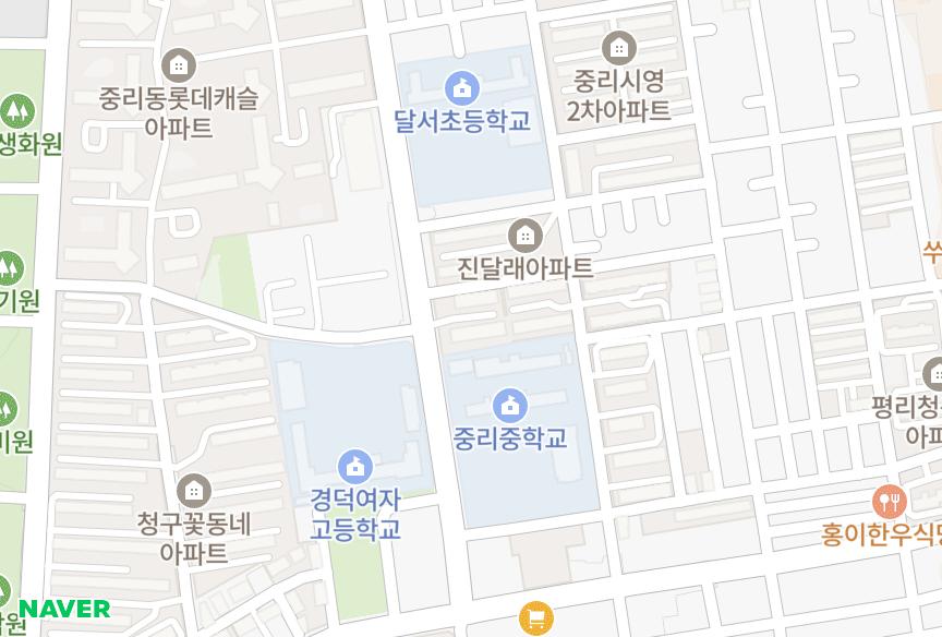 대구광역시 서구 중리동 에덴둥지맨션 위치·실거래 시세 지도