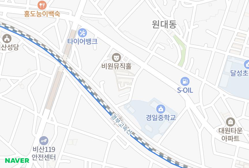 대구광역시 서구 원대동1가 신흥 위치·실거래 시세 지도