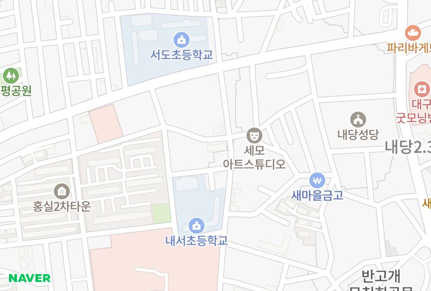 대구광역시 서구 내당동 내당월성 위치·실거래 시세 지도