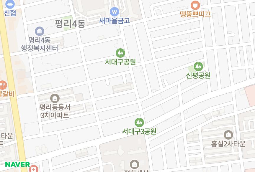 대구광역시 서구 평리동 진성 위치·실거래 시세 지도
