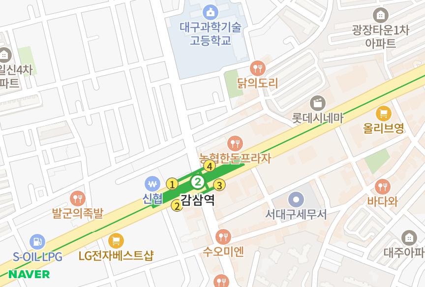 대구광역시 서구 내당동 대진 위치·실거래 시세 지도