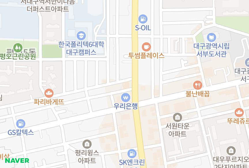 대구광역시 서구 평리동 명지미래힐 위치·실거래 시세 지도