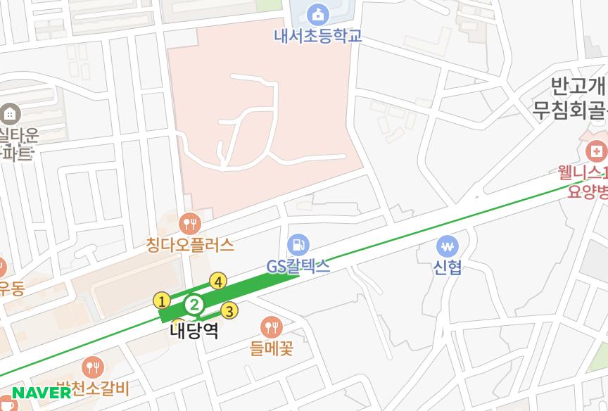 대구광역시 서구 내당동 전원드림시티 위치·실거래 시세 지도