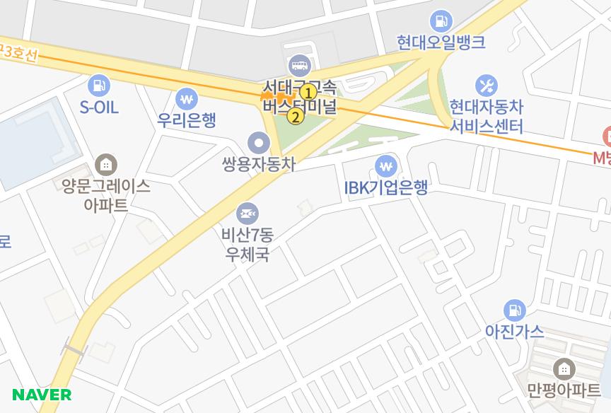대구광역시 서구 비산동 페르하우스트 위치·실거래 시세 지도
