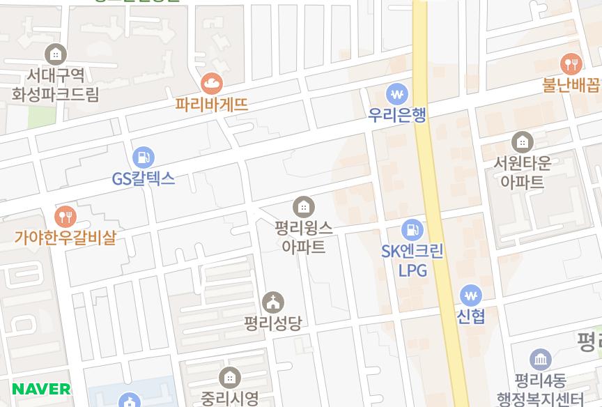 대구광역시 서구 평리동 평리윙스 위치·실거래 시세 지도