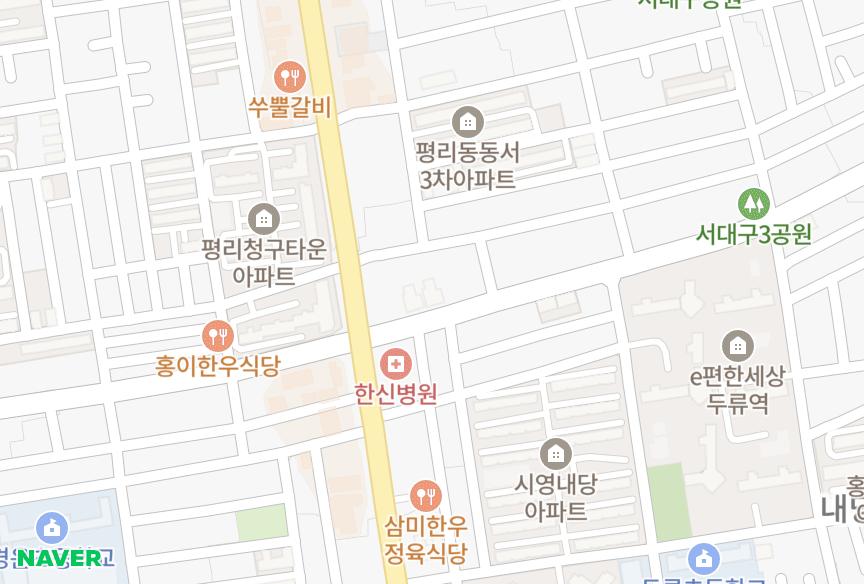 대구광역시 서구 평리동 드림팰리스 위치·실거래 시세 지도