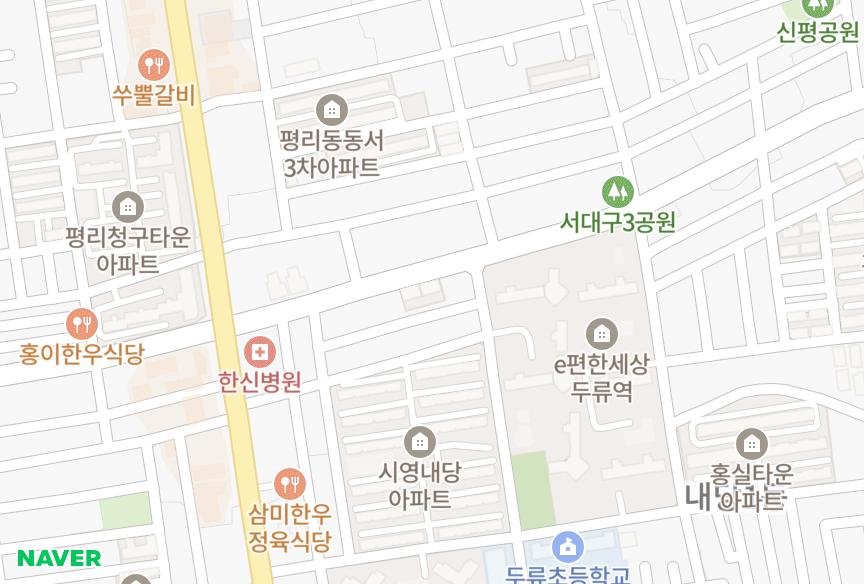 대구광역시 서구 내당동 태양골드타운 위치·실거래 시세 지도