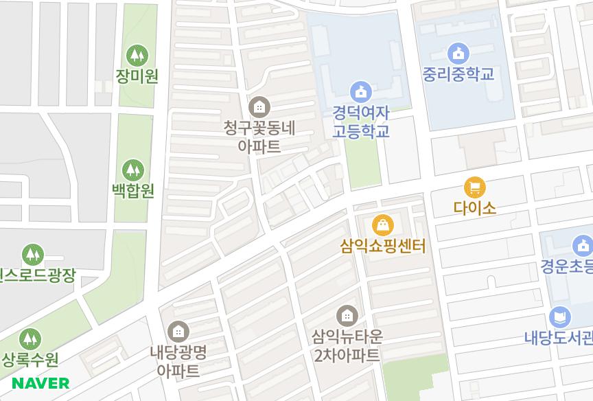 대구광역시 서구 중리동 범한드림타운 위치·실거래 시세 지도