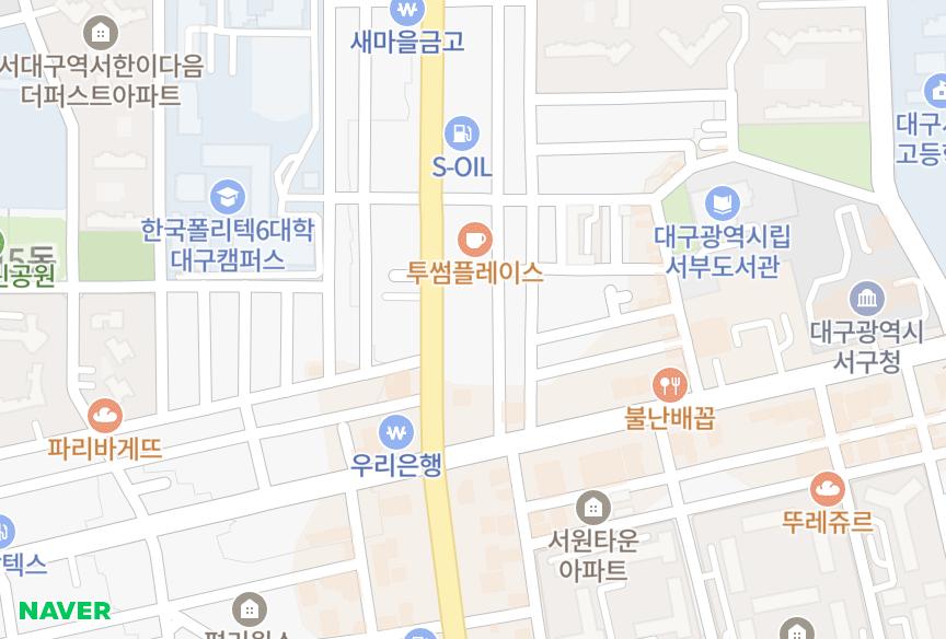 대구광역시 서구 평리동 칸타빌평리 위치·실거래 시세 지도