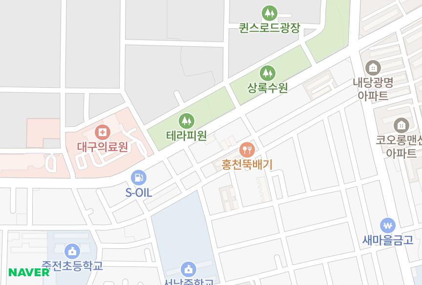 대구광역시 서구 중리동 퀸스빌 위치·실거래 시세 지도