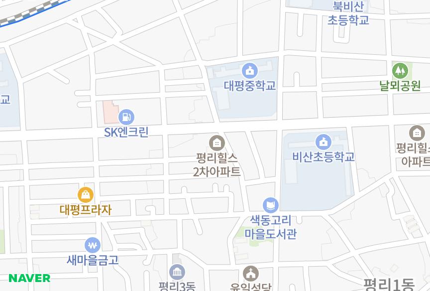 대구광역시 서구 평리동 평리힐스2차 위치·실거래 시세 지도