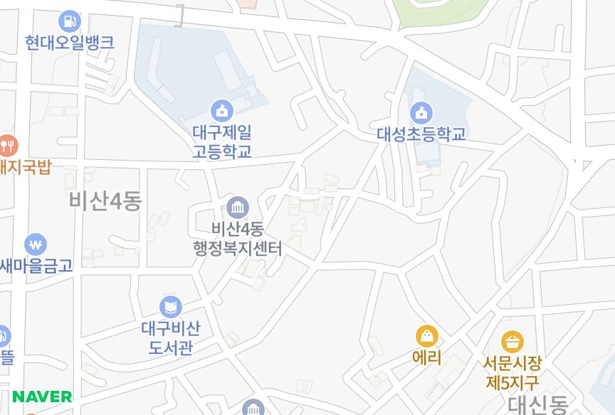 대구광역시 서구 비산동 삼흥타운103동 위치·실거래 시세 지도
