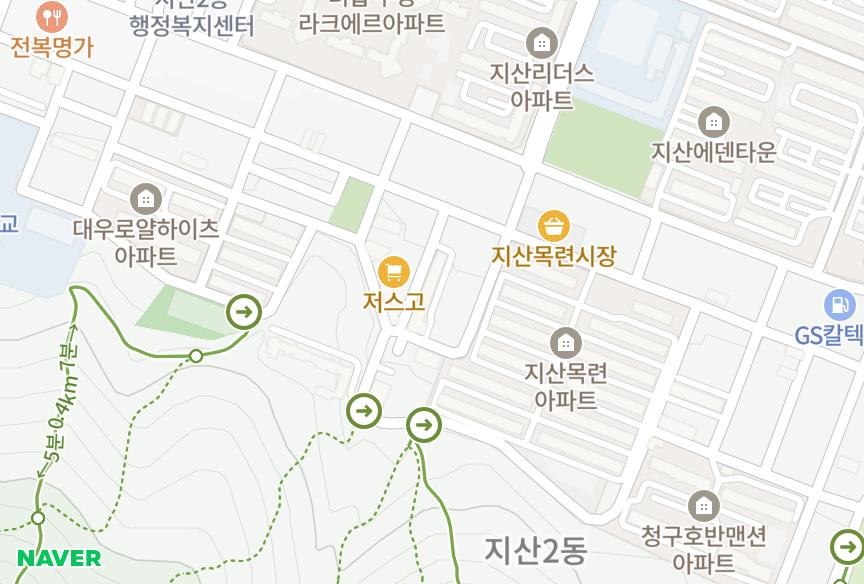 대구광역시 수성구 지산동 한라자연맨션 위치·실거래 시세 지도