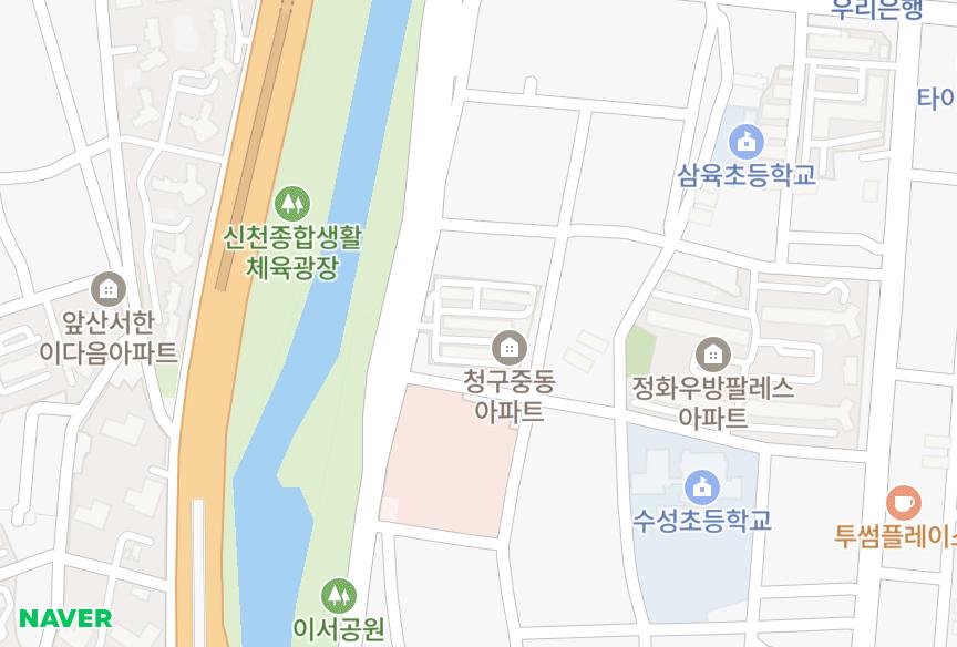 대구광역시 수성구 상동 청구중동 위치·실거래 시세 지도