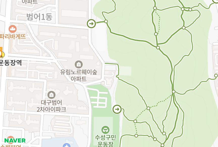 대구광역시 수성구 범어동 범어유림노르웨이숲2차 위치·실거래 시세 지도