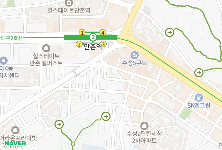 대구광역시 수성구 만촌동 동진 위치·실거래 시세 지도