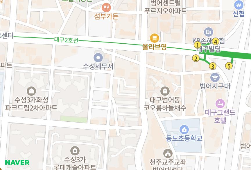 대구광역시 수성구 범어동 공작맨션 위치·실거래 시세 지도