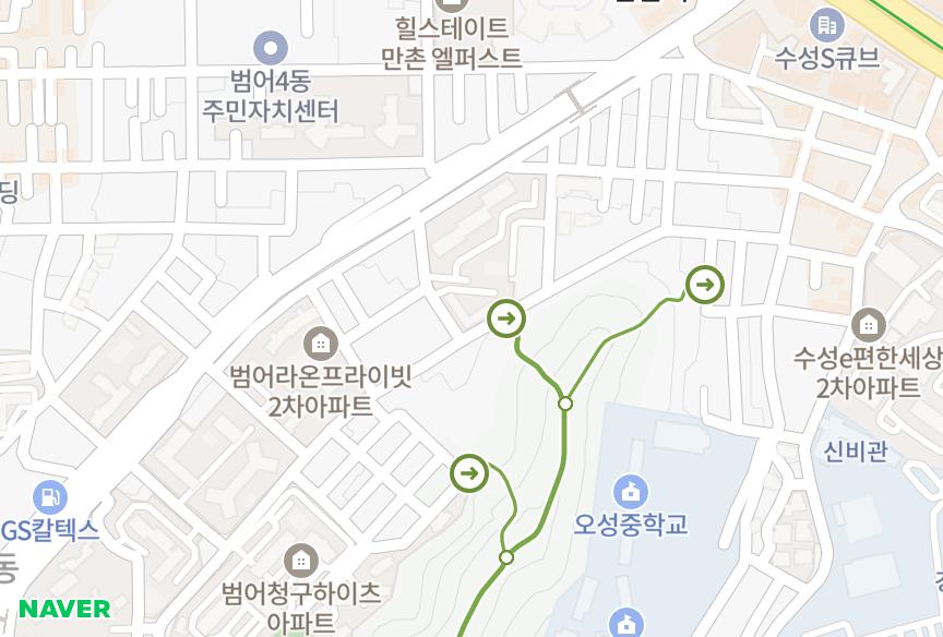 대구광역시 수성구 범어동 범양 위치·실거래 시세 지도