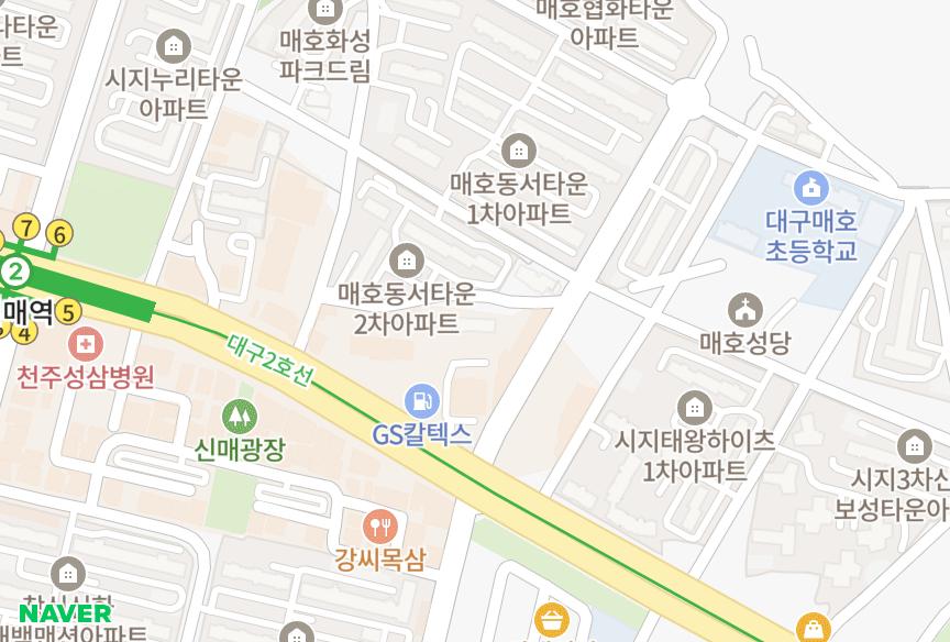 대구광역시 수성구 신매동 시지하나로하이츠 위치·실거래 시세 지도
