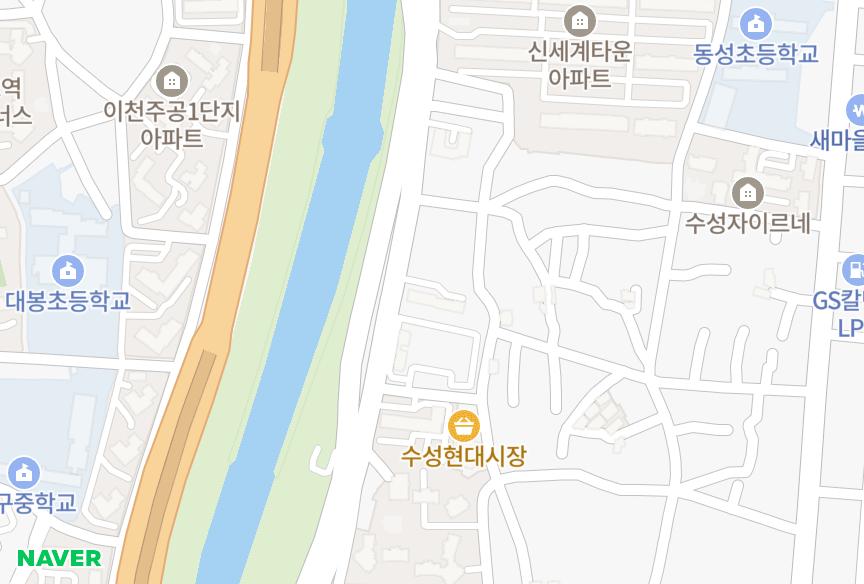 대구광역시 수성구 수성동1가 새한 위치·실거래 시세 지도