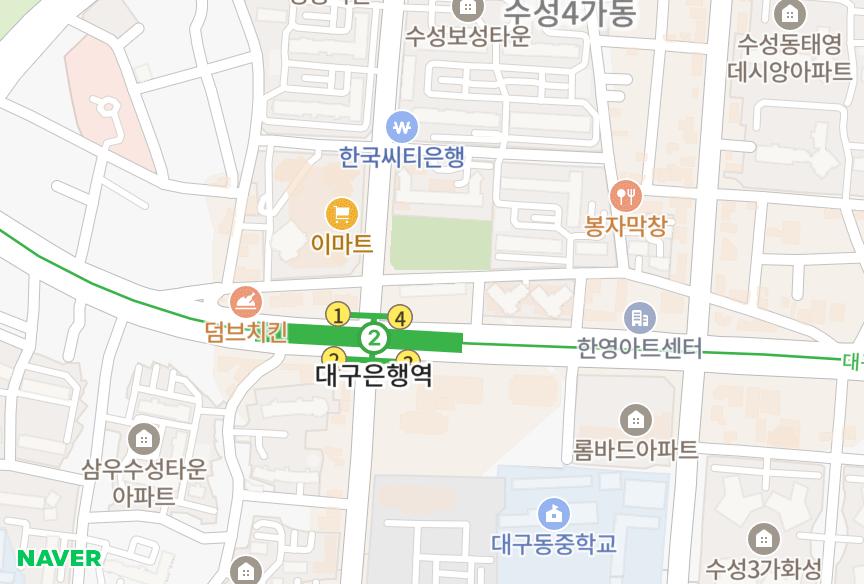 대구광역시 수성구 수성동4가 골든맨션 위치·실거래 시세 지도