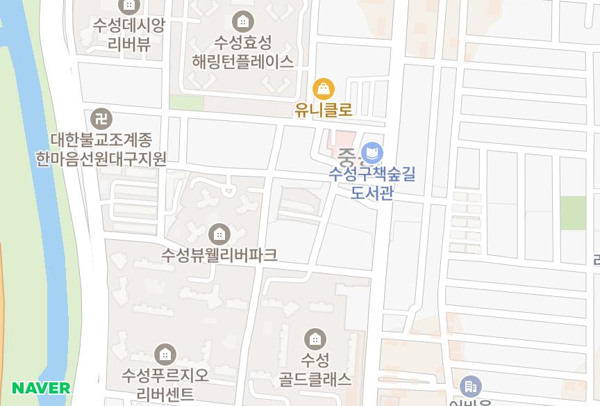 대구광역시 수성구 중동 천가지꿈 위치·실거래 시세 지도