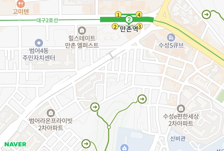대구광역시 수성구 만촌동 아진 위치·실거래 시세 지도