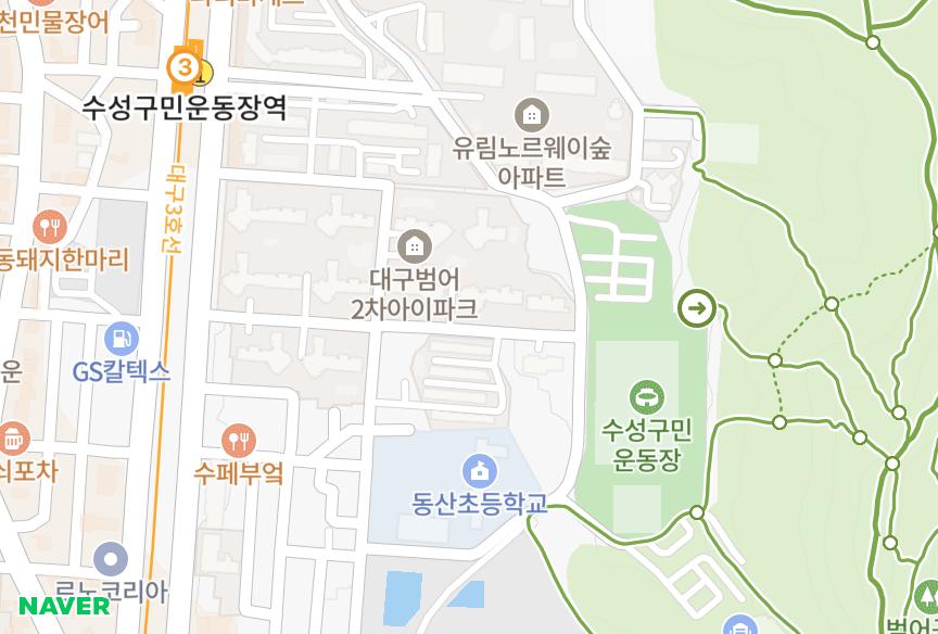 대구광역시 수성구 범어동 아진 위치·실거래 시세 지도