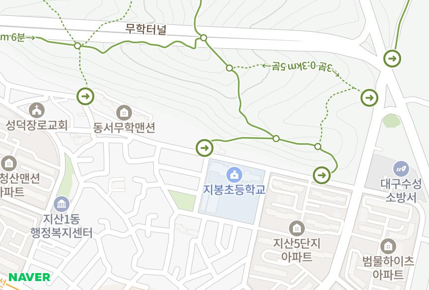 대구광역시 수성구 지산동 리치팰리스 위치·실거래 시세 지도