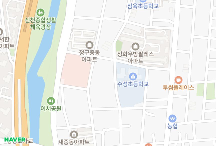 대구광역시 수성구 상동 상동청구하이츠빌 위치·실거래 시세 지도