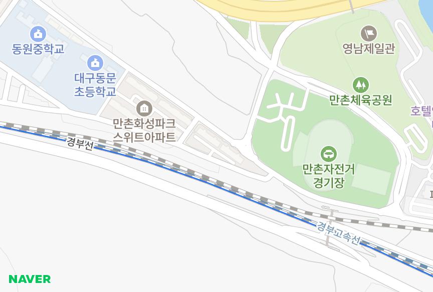 대구광역시 수성구 중동 만촌신동아파밀리에 위치·실거래 시세 지도