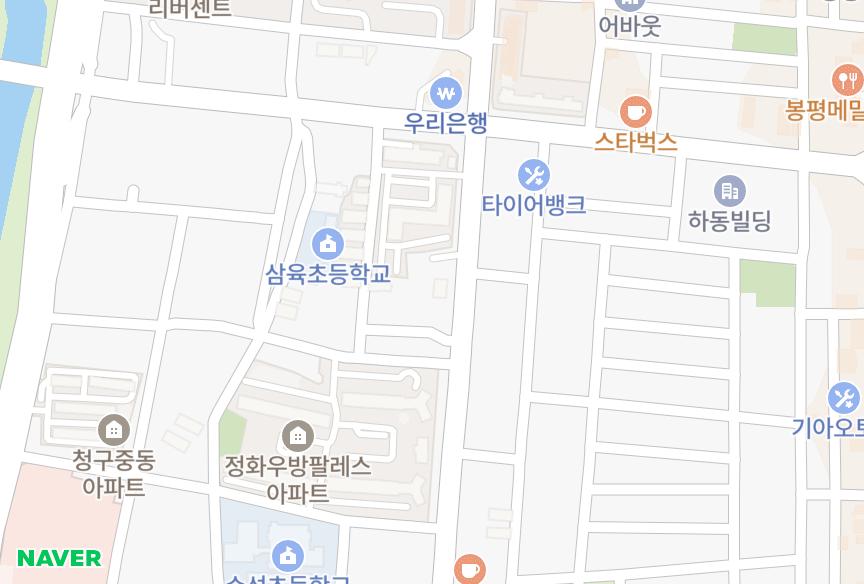대구광역시 수성구 중동 코리아 위치·실거래 시세 지도