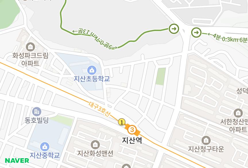 대구광역시 수성구 지산동 위너스타운 위치·실거래 시세 지도