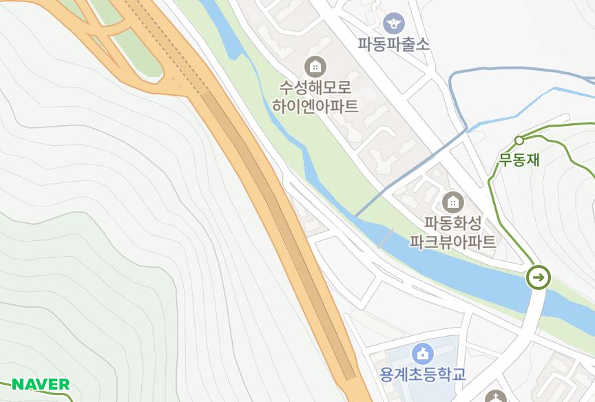 대구광역시 수성구 파동 드림팰리스 위치·실거래 시세 지도