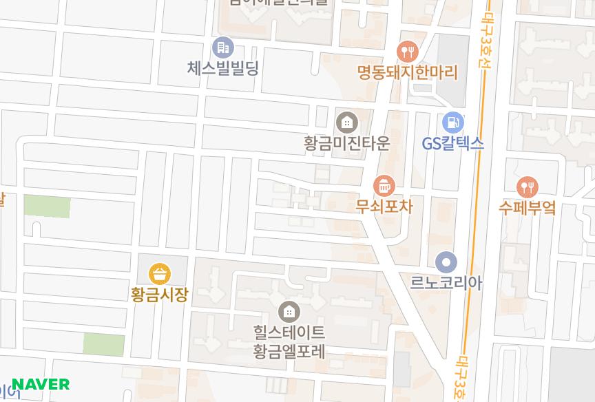 대구광역시 수성구 황금동 다인주택사랑마을102차 위치·실거래 시세 지도