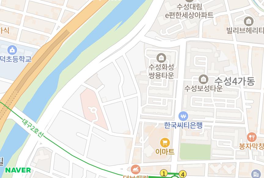 대구광역시 수성구 수성동4가 수성수위트빌 위치·실거래 시세 지도