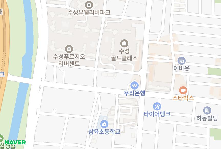 대구광역시 수성구 중동 아크로파트 위치·실거래 시세 지도